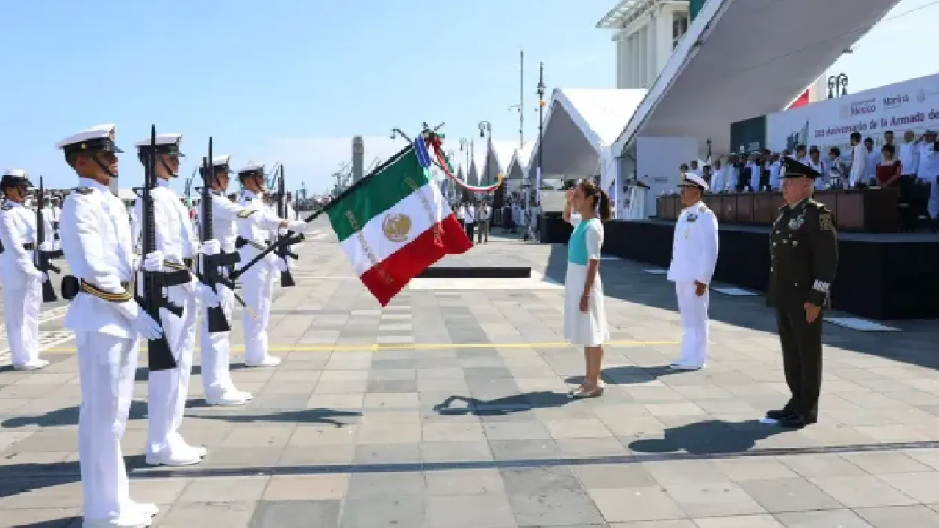 GRACIAS POR DEFENDER NUESTRA SOBERANÍA:  CS DESDE EL PUERTO DE VERACRUZ EN EL 205 ANIVERSARIO DE LA ARMADA DE MÉXICO