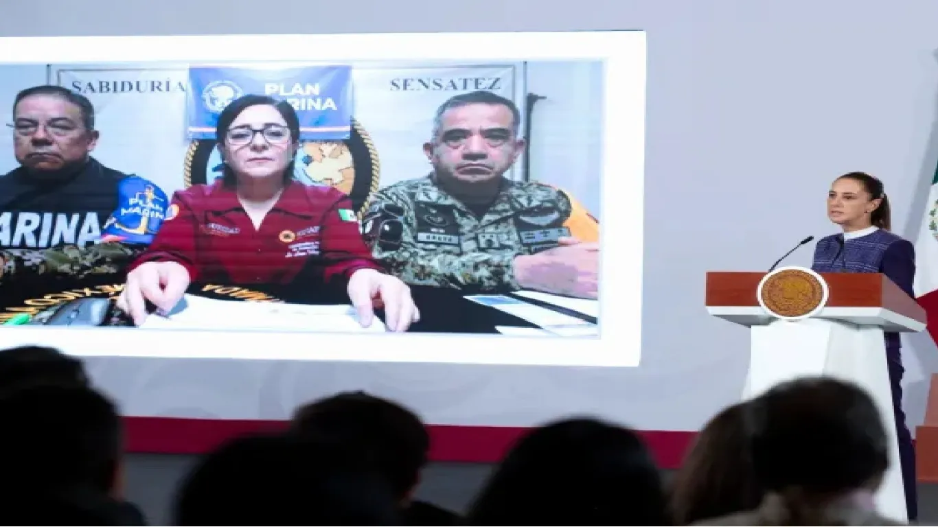 CONTINÚA TODO EL APOYO DEL PLAN MARINA Y EL PLAN DN-III-E POR EL HURACÁN SIMON Y LA TORMENTA TROPICAL RACHEL: PRESIDENTA CLAUDIA SHEINBAUM
